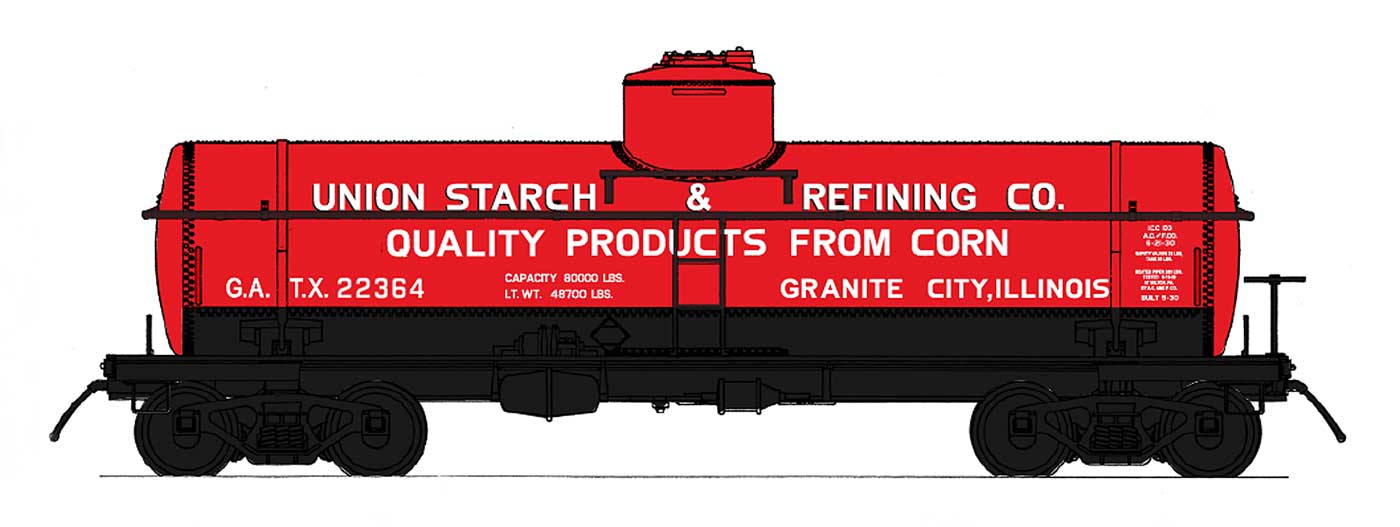 Union Starch & Refining Co. Tank Car Model